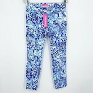 Lilly Pulitzer Kelly Pants  in Blue and White Swirl
